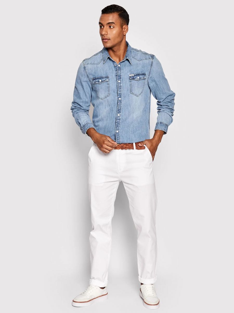 Camicia jeans hotsell guess
