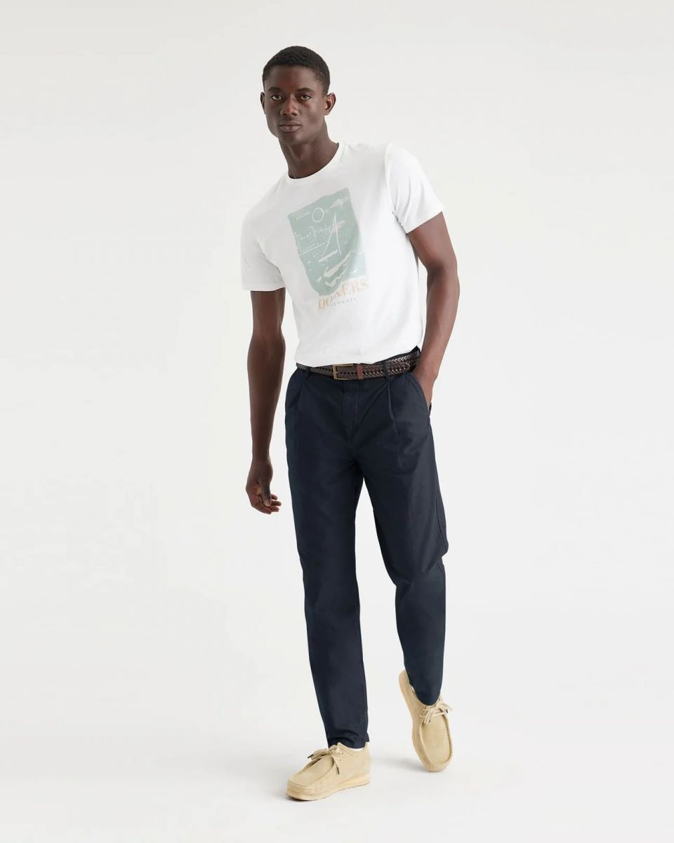 PANTALONI Uomo DOCKERS A7532 0006 CHINO RELAXED TAPARED NAVY BLAZER Wonxx Abbigliamento uomo donna ragazzo ragazza